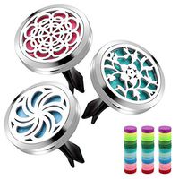 3 PCS Car Diffuser Vent Clip- ttstar Aromatherapy Essential Oil Car Diffuser Clip 30mm with 36 Refill Pads.
