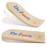 Dr. Foot's Adjustable Orthopedic Heel Lift Inserts, Height Increase Insole for Leg Length Discrepancies, Heel Spurs, Heel Pain, Sports Injuries, and Achilles tendonitis (Beige, 3 Layers)