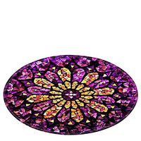Meidexian888 Notre Dame Glass Window Elements Blanket Round Bathroom Carpet 60cm (A)