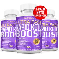 (3-Pack) Ultra Fast Keto Boost Pills - Rapid Keto Boost 180 Count Advanced BHB Exogenous Ketones Ketosis Ketogenic Supplement for Men Women - 3 Bottles