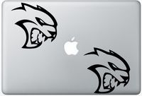 Dodge Hellcat Logo HenryDecalZD0967 Set Of Two (2x) , Decal , Sticker , Laptop , Ipad , Car , Truck