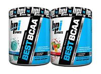 BPI Best BCAA Powder Blue Raspberry 10.58 Oz/Fruit Punch 10.58 Oz (1 of Each)