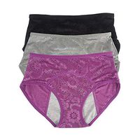 Women Menstrual Period Leakproof Panties,Incontinence Panty XXS-4XL/11 (US Size XL/8, Black Gray Purple)