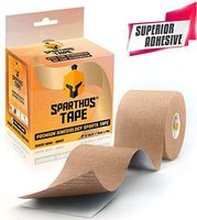Sparthos Kinesiology Tape - Incredible Support for Pro Athletic Kt Sports and Recovery - Free Kinesio Taping Guide! - Rocktape Breast Waterproof Tex Rock Boob Bra Gold Lift Tapes - Uncut (Beige)