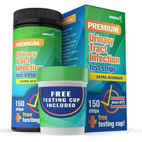 (Free Testing Cup and 150 Urine Strips) |Urinary Tract Infection (UTI) Test Kit | Test Women, Men and Pets | Leukocytes, Nitrites and pH | Home Early Detection for Better Kidney and Bladder Health