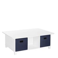 RiverRidge Home RiverRidge Activity Table, White with Navy Bins