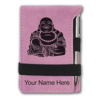 Mini Notepad, Budai, Personalized Engraving Included (Pink)