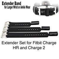 CentralSound Compatible with Fitbit Charge HR Charge 2 Band XL Extra Large Band Extender Set for Larger Wrists and Ankles