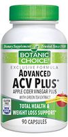 Botanic Choice Advanced Apple Cider Vinegar Plus with Green Tea - Adult Daily Supplement - Supports Weight Loss Goals Promotes Energy Boost and Metabolism for Overall Health and Wellness 90 Pcs