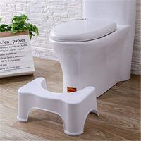 Bathroom Stool Squat Toilet Footstool Anti-Slip Mat Bathroom Assistant Foot Pad To Constipation Pile,White
