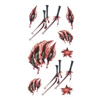 Sixpi Fashion Tattoo Stickers for Men and Women of The Same Style Printing Stickers Halloween Cosplay Creepy Looking Ghost Horror White Ghost Prop Halloween Decorations