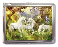 Unicorn Cigarette Case Lighter or Wallet Business Card Holder