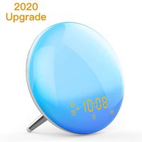 Wake Up Light,Moes WiFi Smart Sunrise/Sunset Simulation Alarm Clock, 2nd Generation Sleep Aid Digital Alarm Clock with 7 Colors/4 Alarms/FM Radio/Snooze Night Light,Work with Alexa