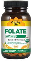 Country Life Folate 400 mcg 100 Wafers