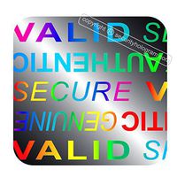 1,000 3D Stickers Protective Security Holograms"Secure, Valid, Genuine, Authentic" Tamper Evident0.39" x 0.39"(10mm x 10mm)