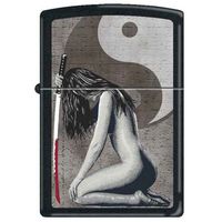 Zippo "Sexy Woman and Sword" Black Matte Lighter, 1721