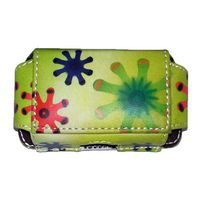 Insulin Pump Carrying Case/Pouch with Belt Clip/Belt Loops with Unique Designs (Large: L3.95" X W2.25" X D0.75") (Daisies)