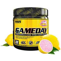 Man Sports Game Day. Pink Lemonade Flavored Pre Workout Energy Drink Mix with Natural Caffeine. (30 Servings)