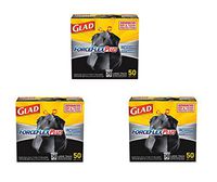 Glad ForceFlexPlus Drawstring Large Trash Bags - 30 Gallon - 50 Count (3 Pack(50 Count))