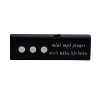ZYooh Mini USB Clip Digital Mp3,Fashion Music Player Support 16GB SD TF Card Easy to Clip-on Black
