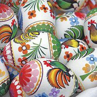 Paper Cocktail Napkins FOLKY EASTER BLUE EGGS 40pcs 10"x10"