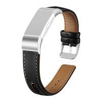 Homsta Soft Leather Bands Compatible with Fitbit Charge 2 Smart Watch - Classic Adjustable Watch Strap Wristbands Bracelets Replacement Accessory for Women Men
