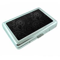 Perfection In Style Metal Silver Cigarette Case Vintage Wallpaper Design 003