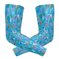 Unisex Arm Sleeve Colorful Triangle Abstract Geometric UV Protection Arm Compression Sleeve Skin Protection Sport Arm Cooler Sleeve for Running Hiking Jogging Motorcycling Climbing Camping