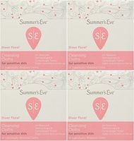 Summer's Eve Cleansing Cloth Sheer Floral, 16 Count (Pack of 4) by Summer's Eve
