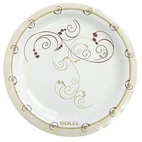 SCCMP6SYM Clay-Coated Paper Plates, 6 in, Symphony Design, Round, Mediumweight, 125/Pack