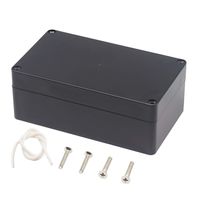 Zulkit Waterproof Plastic Project Box ABS IP65 Electrical Junction box Enclosure Black 6.22 x 3.54 x 2.36 inch (158 x 90 x 60mm)