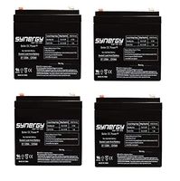 (4 Pack) 12V 5Ah Home Alarm Battery with F1 Terminals Beiter DC Power
