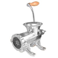 Weston #32 Manual Tinned Meat Grinder and Sausage Stuffer (36-3201-W), 2 plate sizes, +3 sausage funnels