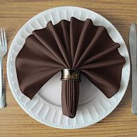 UNIWARESAL Pure Cotton Napkins 18 inch for Dinner Table, Restaurant, Wedding, and Regular Home Uses Ultra Soft Cotton Fabric Pack of 20 - Chocolate