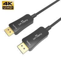 CABLEDECONN Fiber 4K DisplayPort DP 1.2 Cable DP Ultra HD 4K@60Hz High Speed 21.6Gbps Optic Fiber Slim and Flexible DP to DP Male to Male 3D Cable 10m 33ft