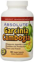 Absolute Nutrition Appetite Control Supplement, Garcinia Cambogia, 180 Count