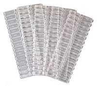 Refill Set of 5 Clear One Time Use Tamper Evident Break Off Lids for 30 Day Pill Box Organizer (Refill - 5 Break Off Lids Only - Clear)