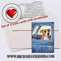 Michael Steddum I'll Watch The Truck American Staffordshire Terrier Note Card Set