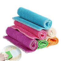 Dish Towel, Bamboo Fiber High Efficient Anti-Grease Cleaning Towel, Washing Towel Magic Kitchen Cleaning Wiping Rag 6 Pcs