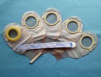 5PCS Drainable Colostomy Bags Ostomy Pouches with Belt and Clamps - 2 Piece System (Ostomy Sizes(0-28MM))