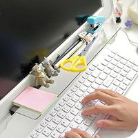 Computer Memo Board - Monitor Sticky Note Holder - Phone Message Memo Pad Shelves Storage Holder - Office Transparent Message Creative Multifunction Paper Notes Boards for Cabinets Shelves Dressers