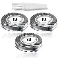 tuokiy SH30 Replacement Heads for Philips Electric Shaver Series 1000, 2000, 3000 and S738 Click and Style with 9 Durable Sharp Blade, Easy Cut, 3 - Pack