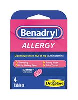 Benadryl Ultratab Antihistamine Allergy Medicine, 4 Tablets Each (6)