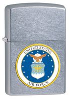 Zippo United States Air Force Lighter, Street Chrome