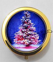 BlackKey Christmas 3-Compartment Decorative Pocket Gift Box Case Organizer for Pill, Color 2 -2286