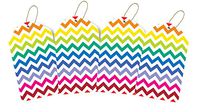 Jillson Roberts Bulk 100-Count Decorative String-Tie Gift Tags Available in 7 Different Designs, Bright Chevron