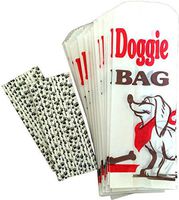 Outside the Box Papers Doggie Treat Paper Sacks and Pawprint Paper Straws 36 Bags and 50 Straws White, Black, Red