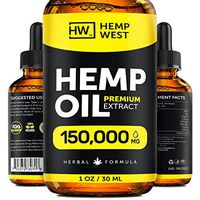 Hemp Oil 150000 MG for Pain & Anxiety Relief –  Sleep Support – Organic Extra Strong Formula – Vegan-Friendly – Helps for Skin, Hair - Pure Extract