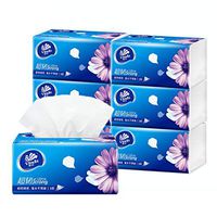 3-Ply Facial Tissue Pumping Paper, Daily Soft Comfort Household Paper, Paper Extraction, 130 Tissues per Box (780 Sheets Total)