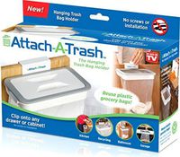 Home Attach-A-Trash Hanging Trash Bag Holder Kitchen Tool Plastic Garbage Rack